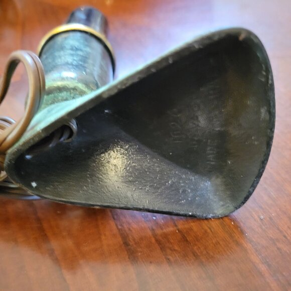 Vintage 1920s Israeli Memorial Lamp With Star Of David & Hebrew Inscription - Picture 8 of 8